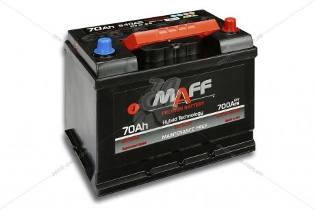 АКБ 6СТ-70 R+ (пт 700)(необслуж)(Asia) MAFF