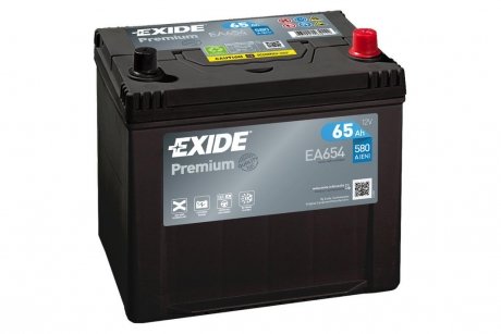 АКБ 6СТ-65 R+ (пт580) (необслуж) Asia Premium Exide Уценка